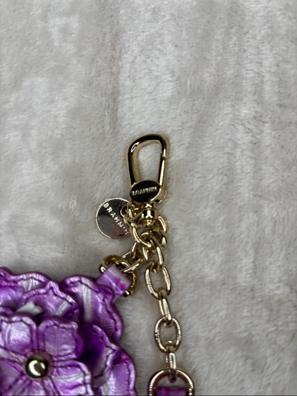 Brahmin Flower Duo Lilac Essence Melbourne Keychain - Picture 5 of 9